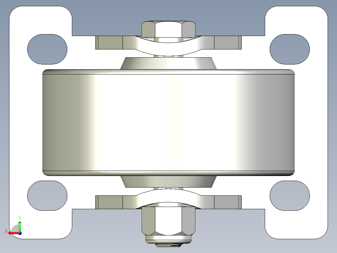 輕荷重腳輪(750N)5579-3D多系列多零件图纸模型后视图
