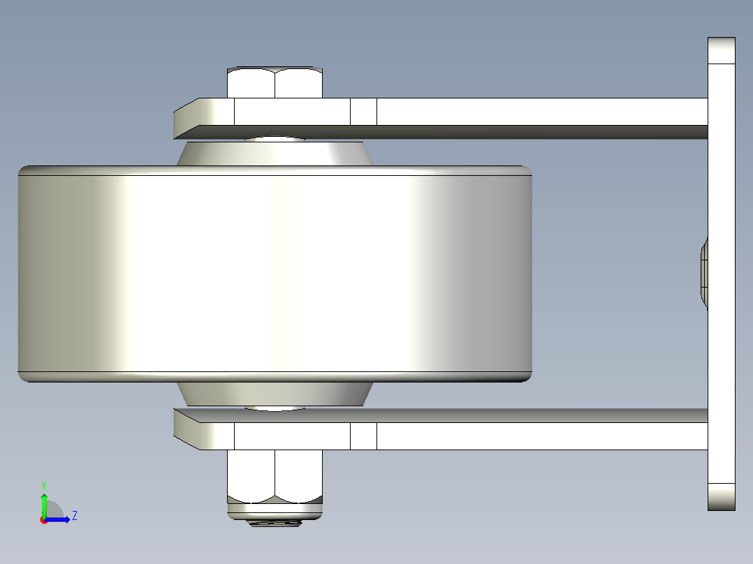 輕荷重腳輪(750N)5579-3D多系列多零件图纸模型左视图