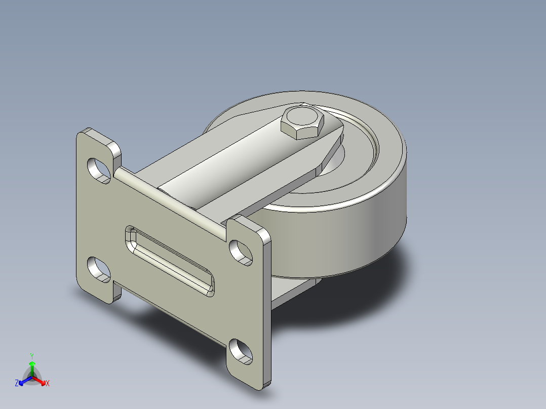 輕荷重腳輪(750N)5579-3D多系列多零件图纸模型正等轴测图
