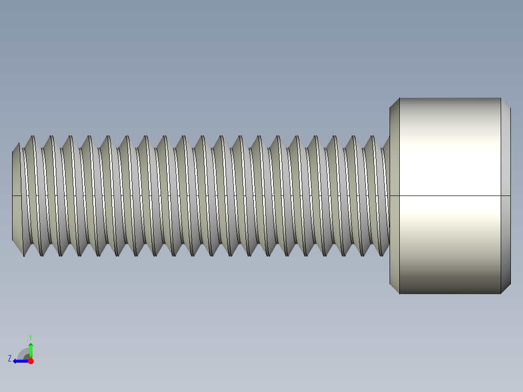 M8 x 1.25mm Thread 25mm LONG SOCKET HEAD CAP SCREW.IGS右视图
