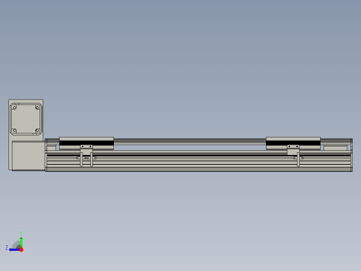 直线模组LHB17-L40-S550-LU设计图纸右视缩略图