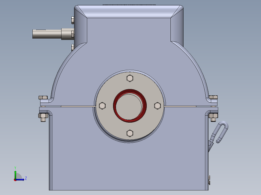 蜗轮蜗杆传动模型左视图