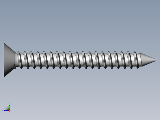 m3-13-to-40-沉头自攻螺丝-Screw M3 x 25 for Wood.SLDPRT右视缩略图
