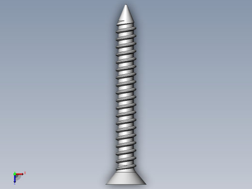 m3-13-to-40-沉头自攻螺丝-Screw M3 x 25 for Wood.SLDPRT俯视缩略图