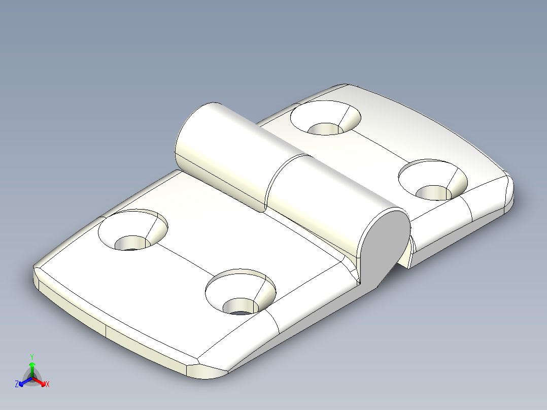 型材-KJN 40-50 DETACHABLE COMBI HINGE LEFT 095K4050L00正等轴测图