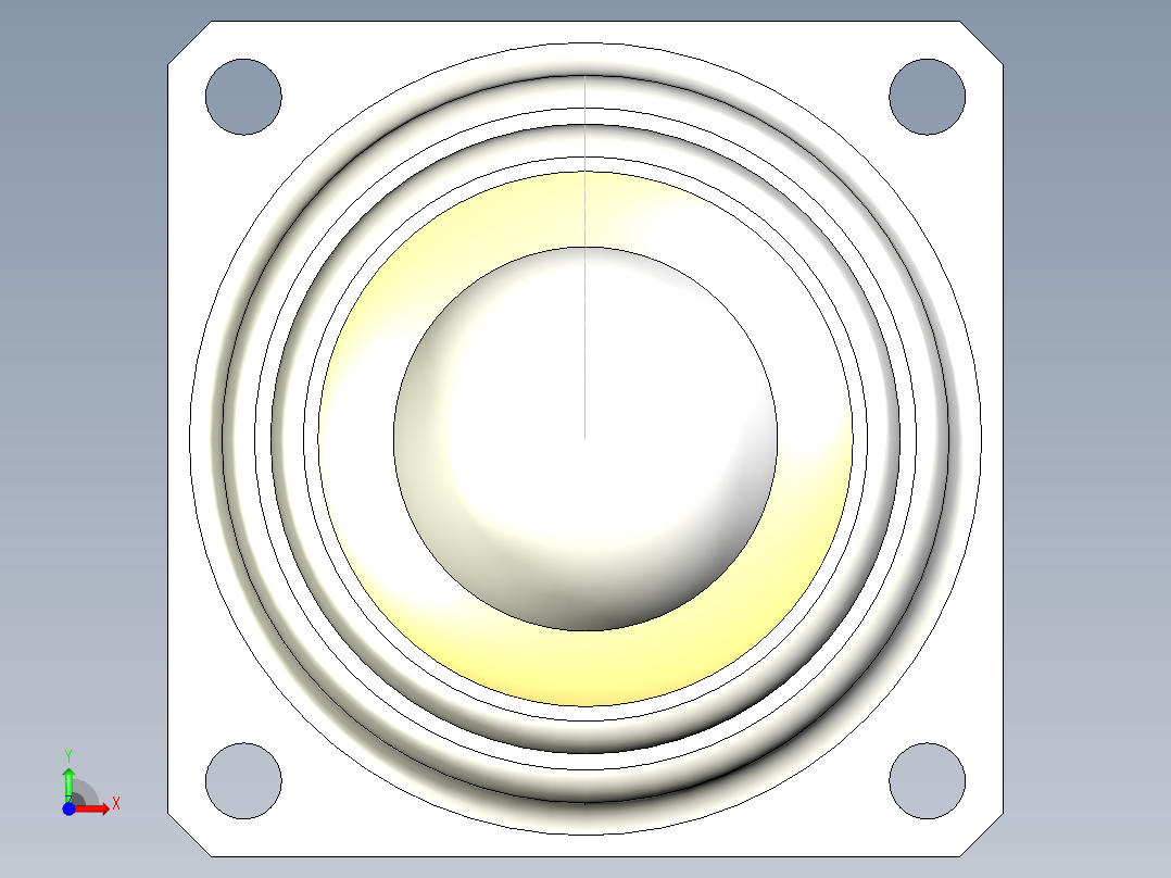 萬向滾珠38-3D多系列多零件图纸模型前视图