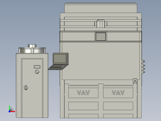 激光打标机箱结构3D数模图纸 Solidworks设计 附STEP前视缩略图