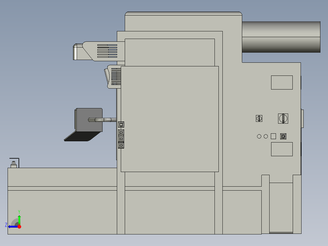 激光打标机箱结构3D数模图纸 Solidworks设计 附STEP右视图