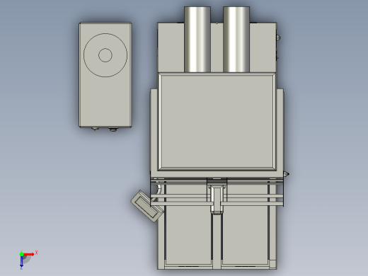 激光打标机箱结构3D数模图纸 Solidworks设计 附STEP俯视缩略图