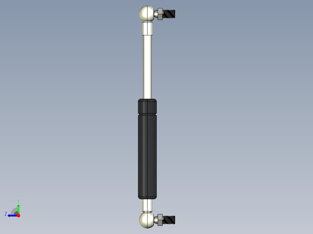 Q气压弹簧B310000049(28KG L195 和尚塑膠頭 進口)右视图
