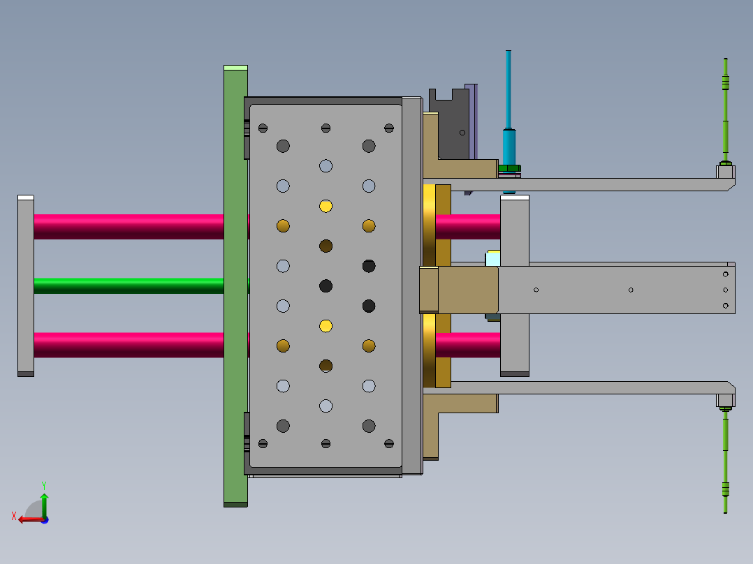 供料仓夹机构后视图
