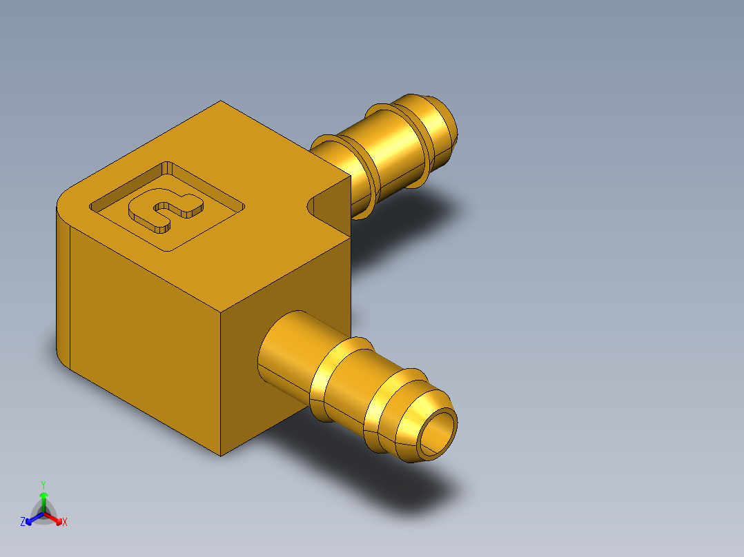 工业通用螺蚊管倒齿式工业硬管接头Union Elbow 225-5_32主视图
