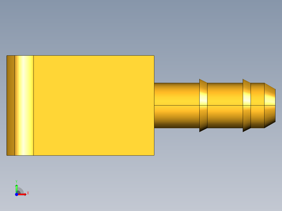 工业通用螺蚊管倒齿式工业硬管接头Union Elbow 225-5_32前视图
