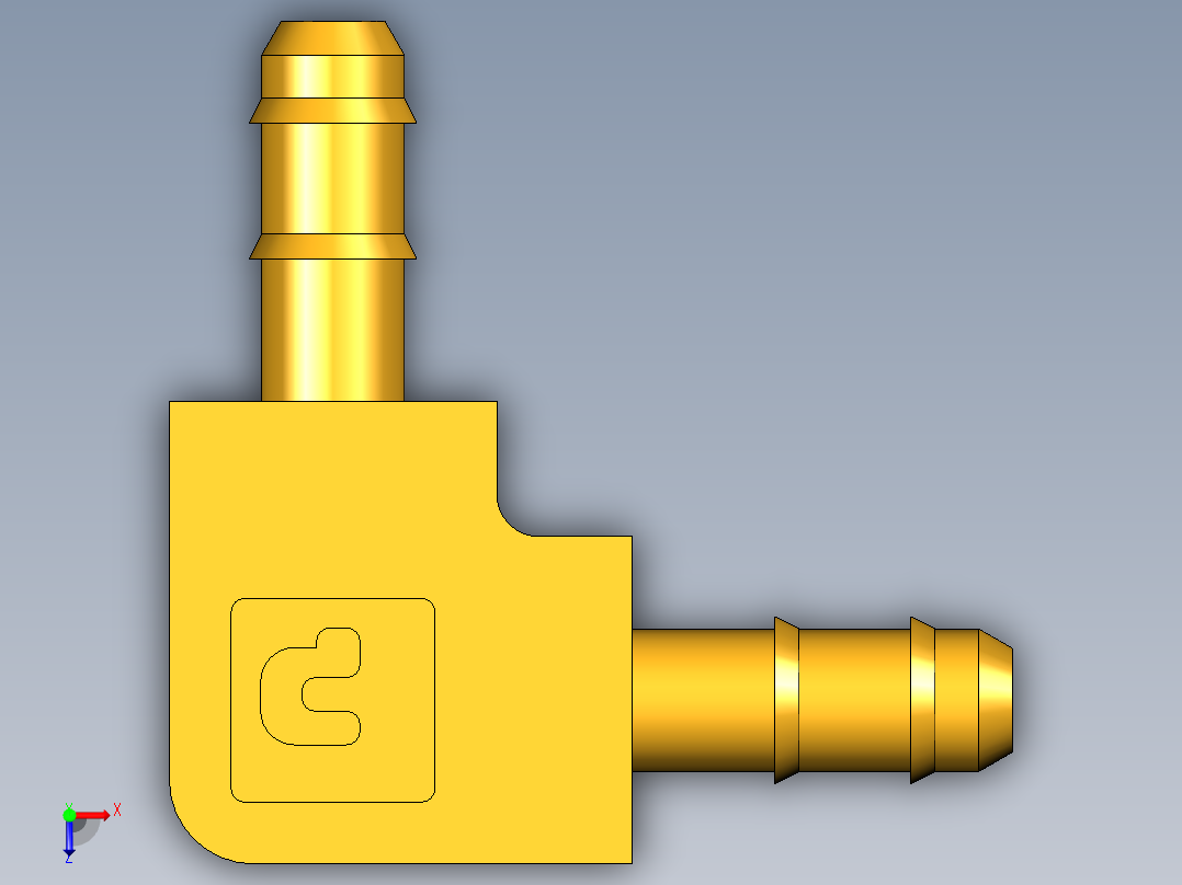 工业通用螺蚊管倒齿式工业硬管接头Union Elbow 225-5_32俯视图