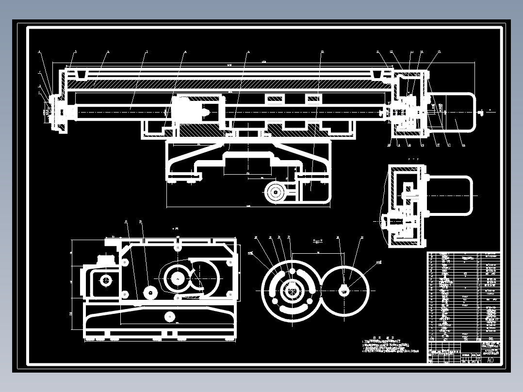 XO1-XK5040数控立式铣床进给系统CAD毕业设计图纸CAD129408