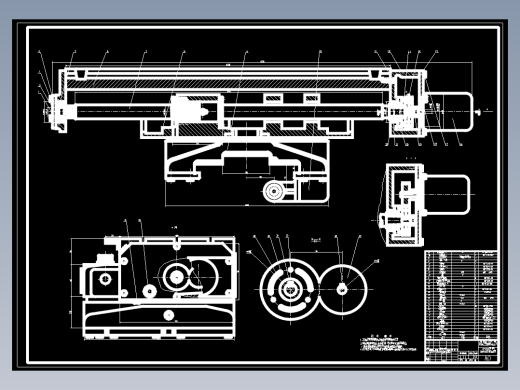 XO1-XK5040数控立式铣床进给系统CAD毕业设计图纸CAD129408