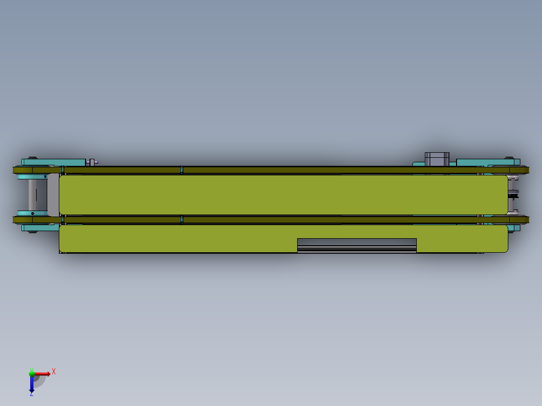 铝箔平移机sw18可编辑俯视图