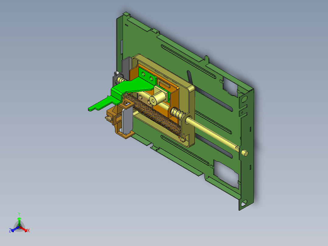 多士炉烤面包机Proe5.0.zip正等轴测图