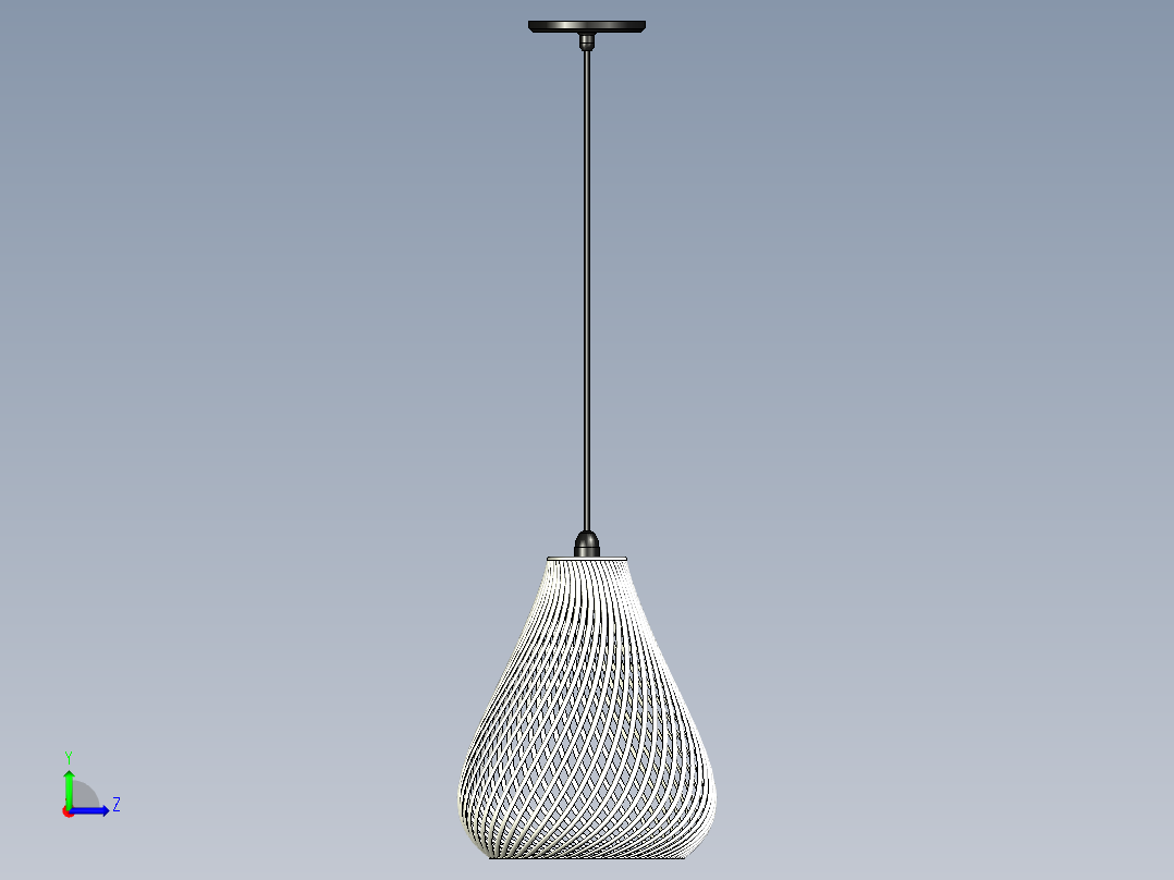 吊灯罩模型左视图