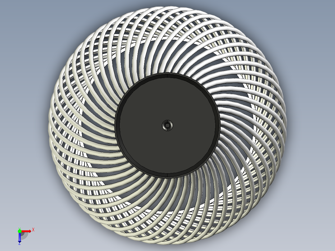 吊灯罩模型俯视图