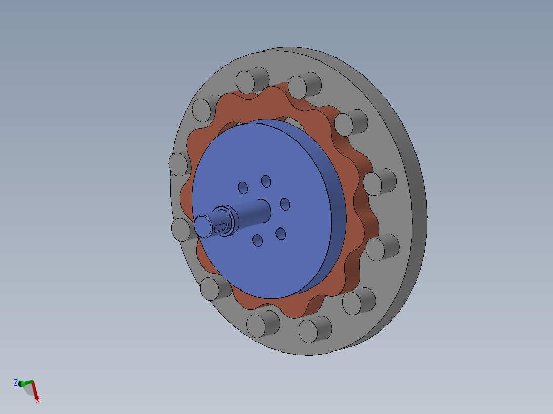 摆线减速器、摆线针轮减速器、减速器(15)正等轴测图