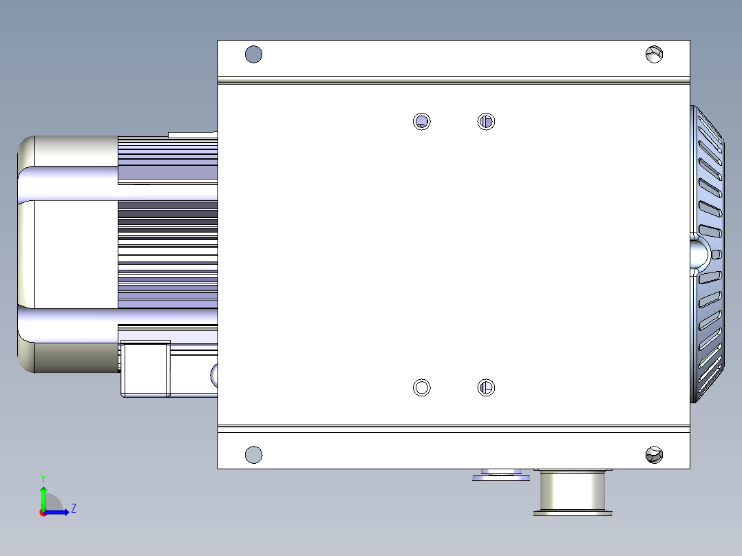 中科仪WXG-8B涡旋真空泵三维模型左视图