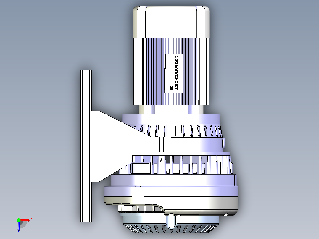 中科仪WXG-8B涡旋真空泵三维模型俯视图