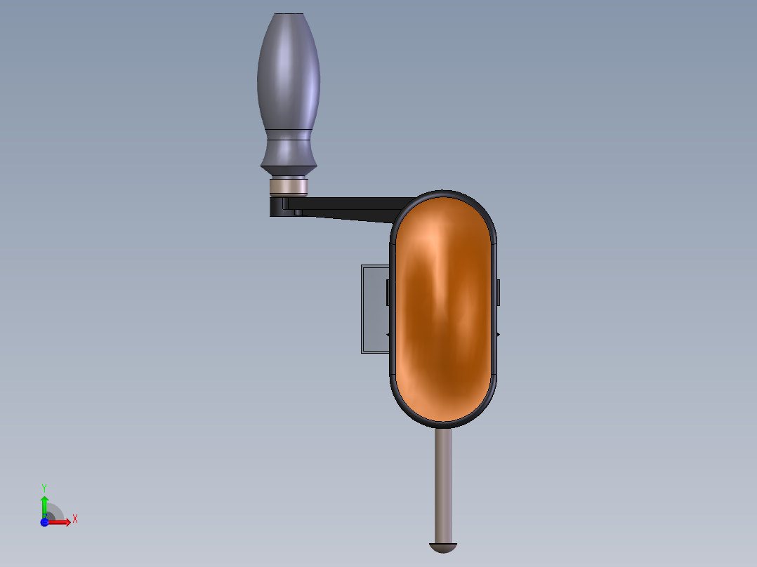 手摇钻孔机前视图