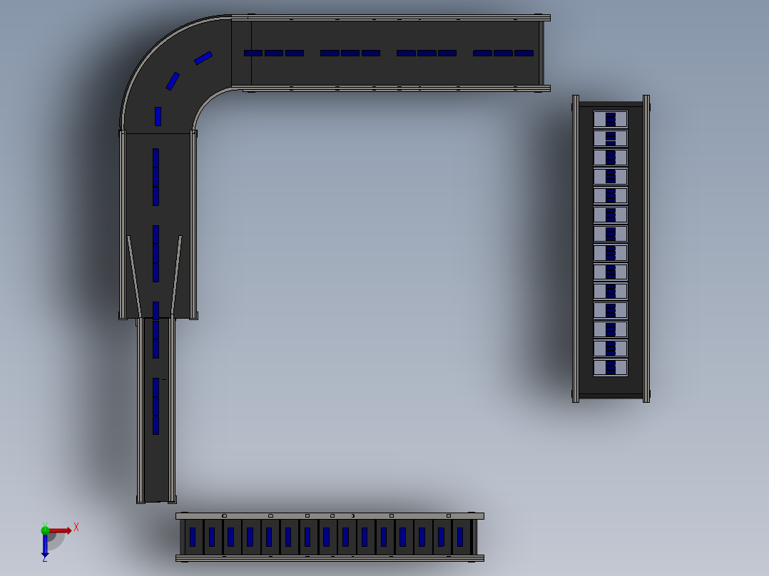 Bursa Golf输送生产线俯视图