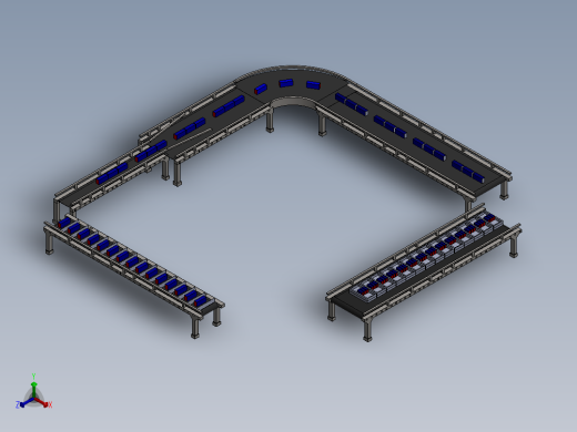 Bursa Golf输送生产线正等轴测缩略图