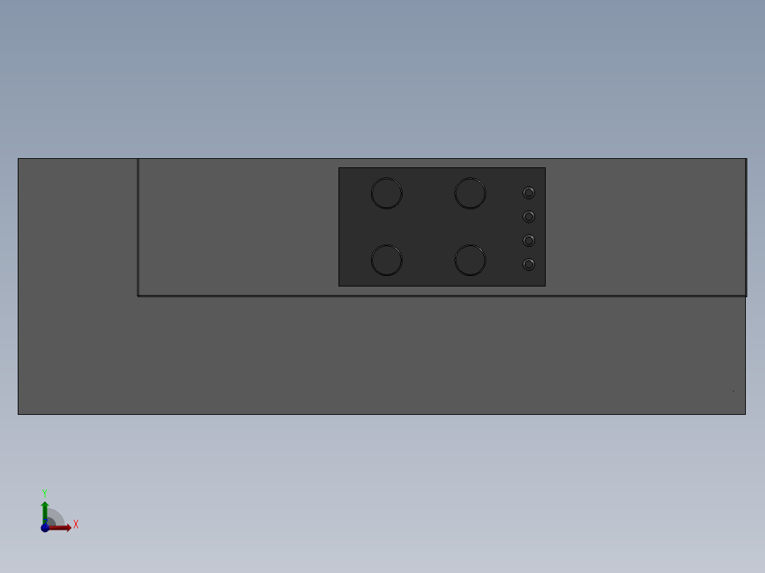 厨房柜台前视图