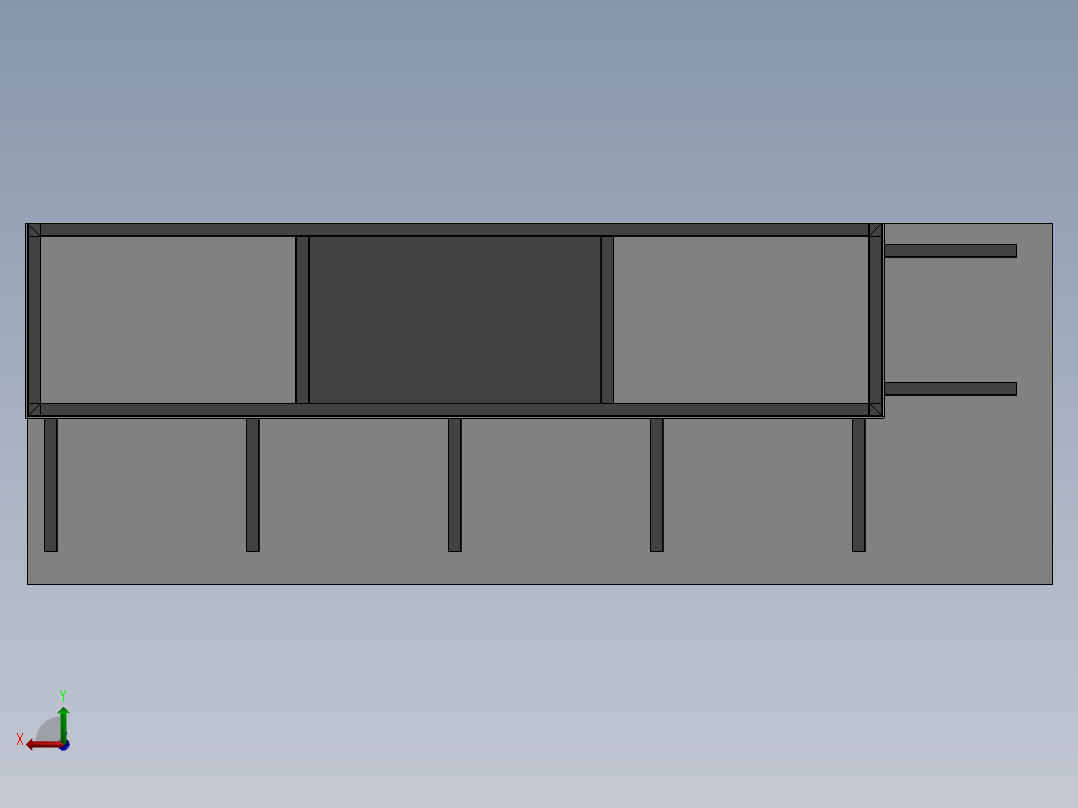 厨房柜台后视图