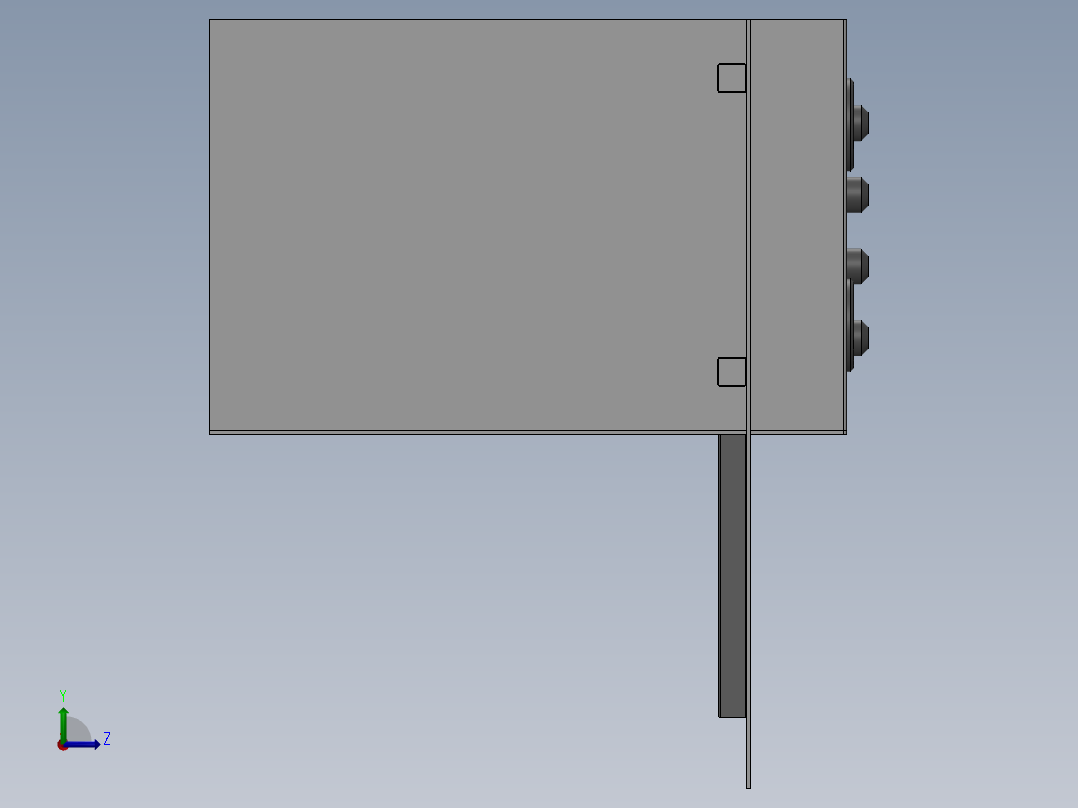 厨房柜台左视图