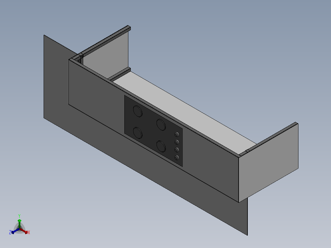 厨房柜台正等轴测图