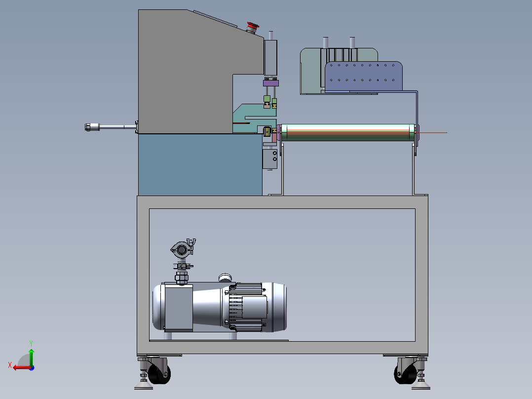 装袋流水线台式外抽真空热合热封口机--1407627--88左视图