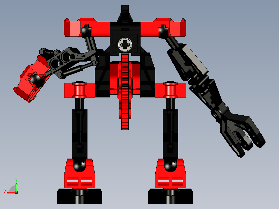 喷火机器人后视图