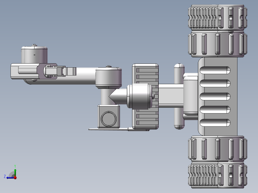 排爆机器人右视图