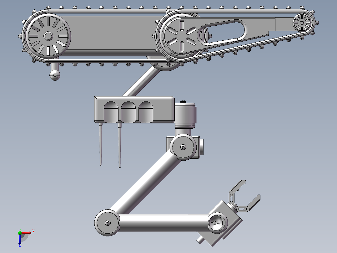 排爆机器人俯视图