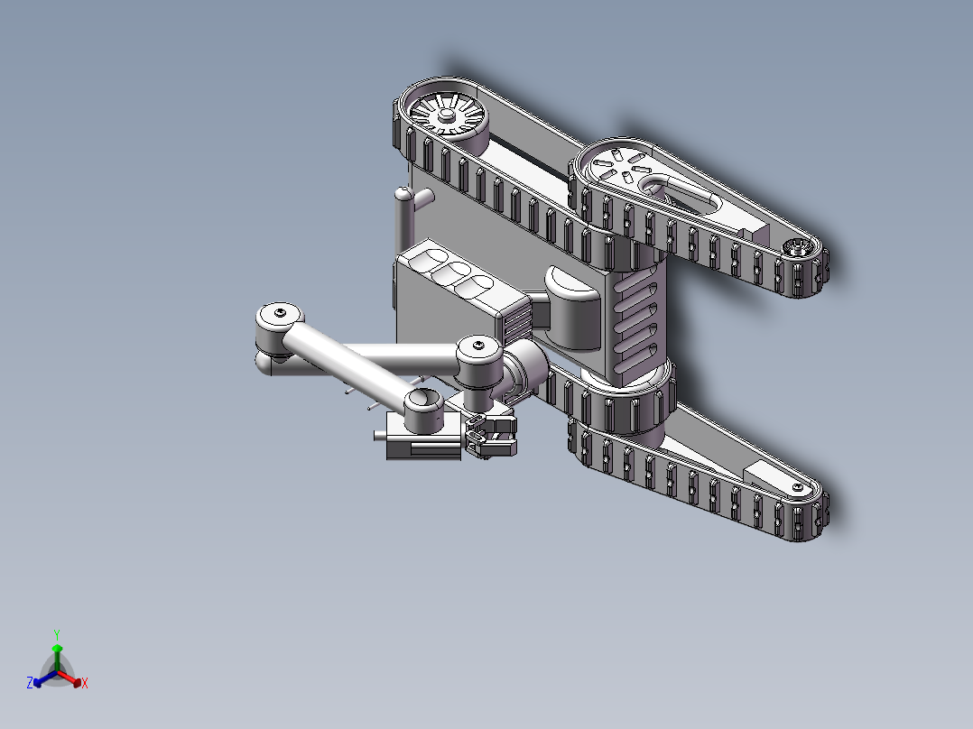 排爆机器人正等轴测图