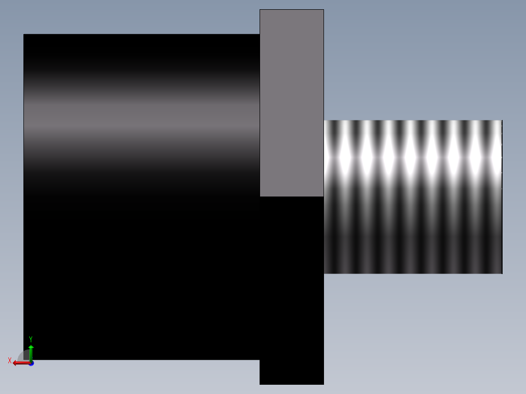 外丝接头(Male Adaptor)后视图