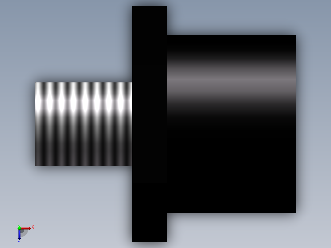 外丝接头(Male Adaptor)俯视图