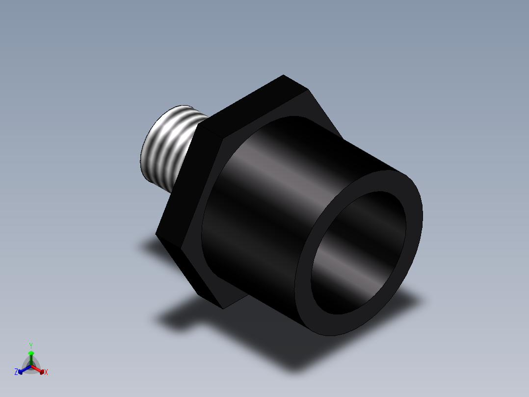 外丝接头(Male Adaptor)正等轴测图