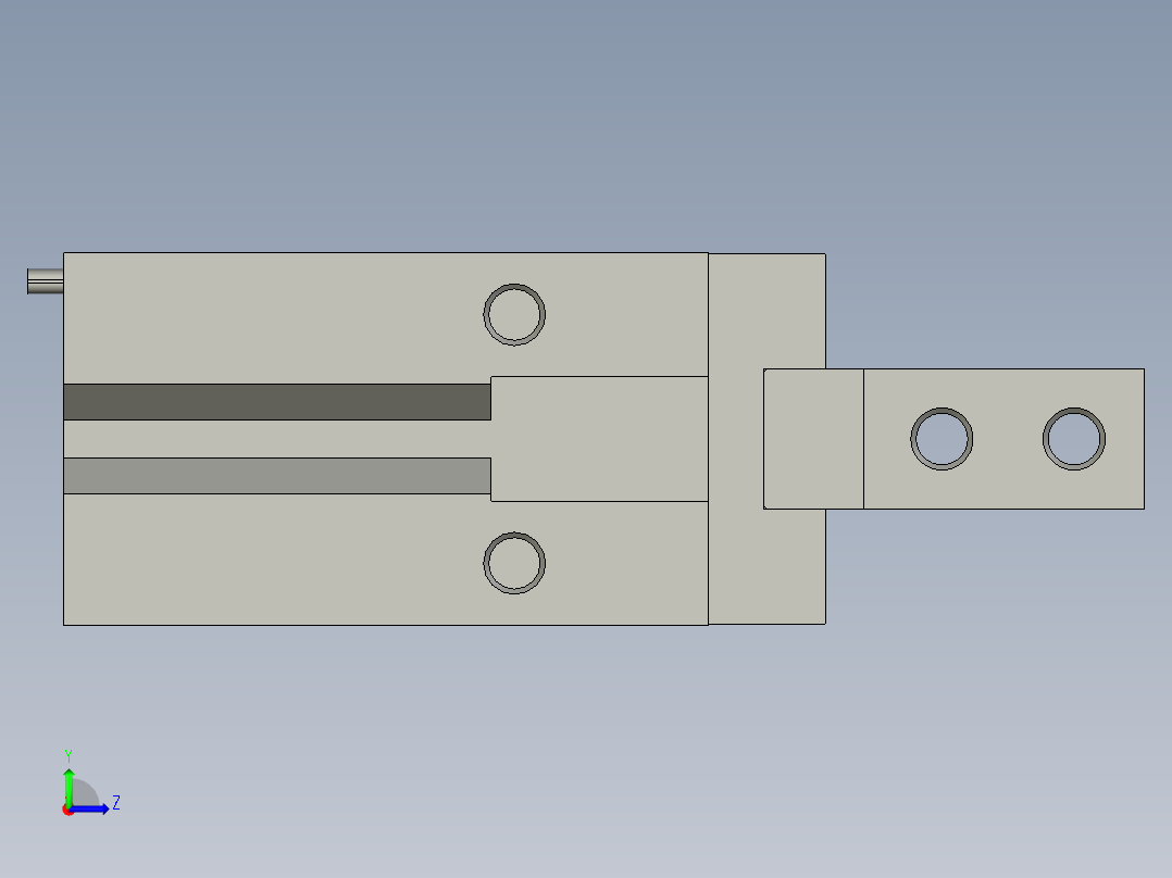 气缸MHZ2-40D-M9NL左视图