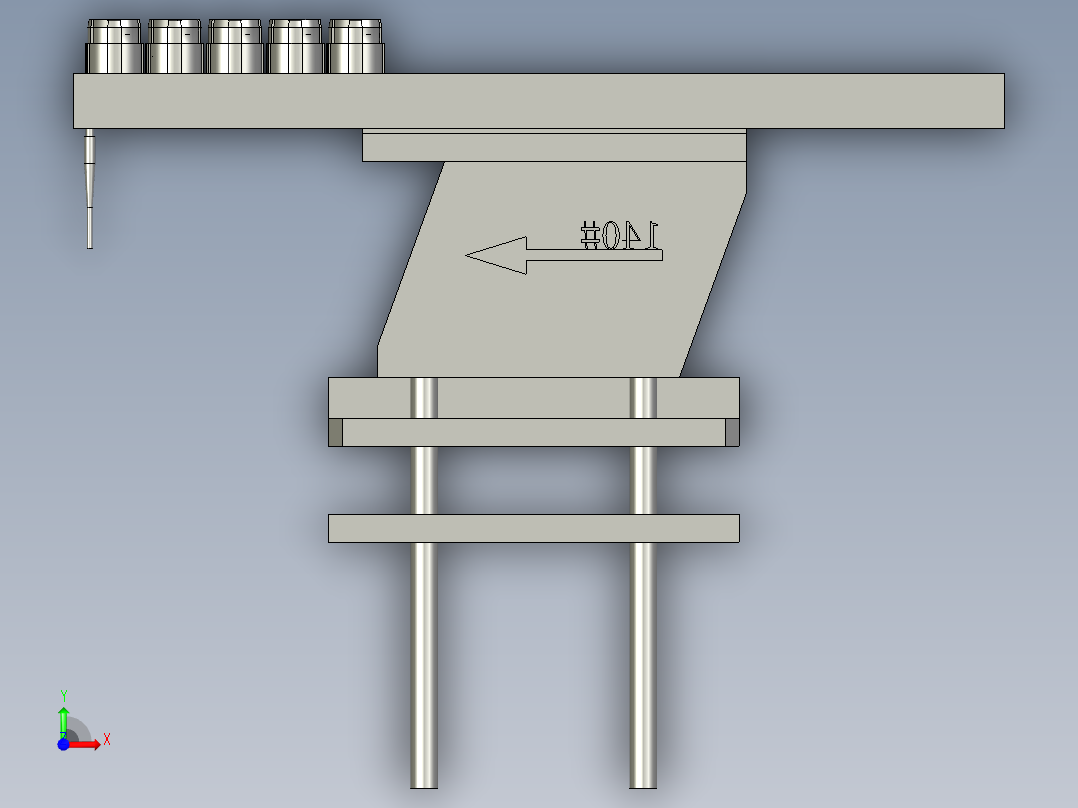 轴套组装出料导槽组件前视图
