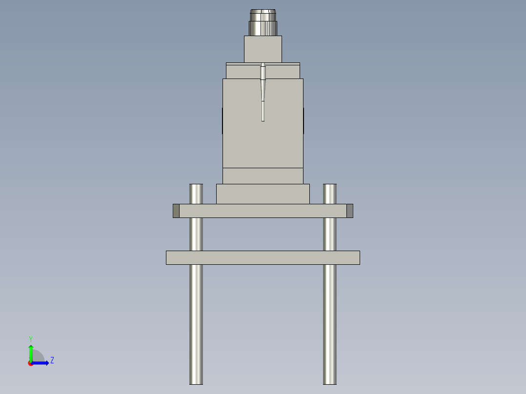 轴套组装出料导槽组件左视图