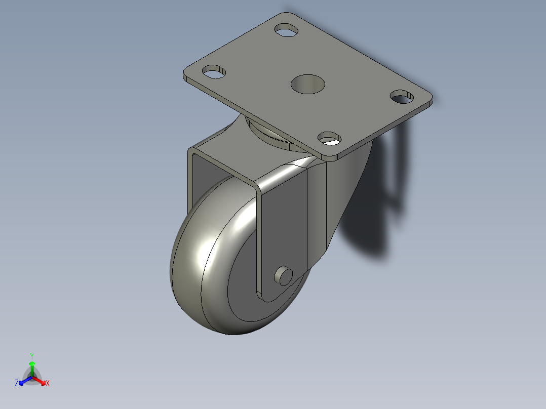 脚轮装配主视图