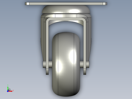 脚轮装配前视缩略图