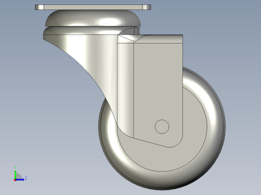 脚轮装配左视缩略图