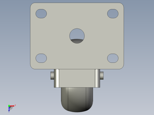 脚轮装配俯视缩略图