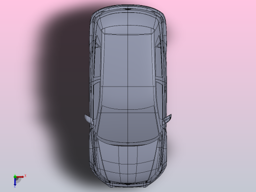 轿车外形3D图纸 Solidworks设计俯视缩略图